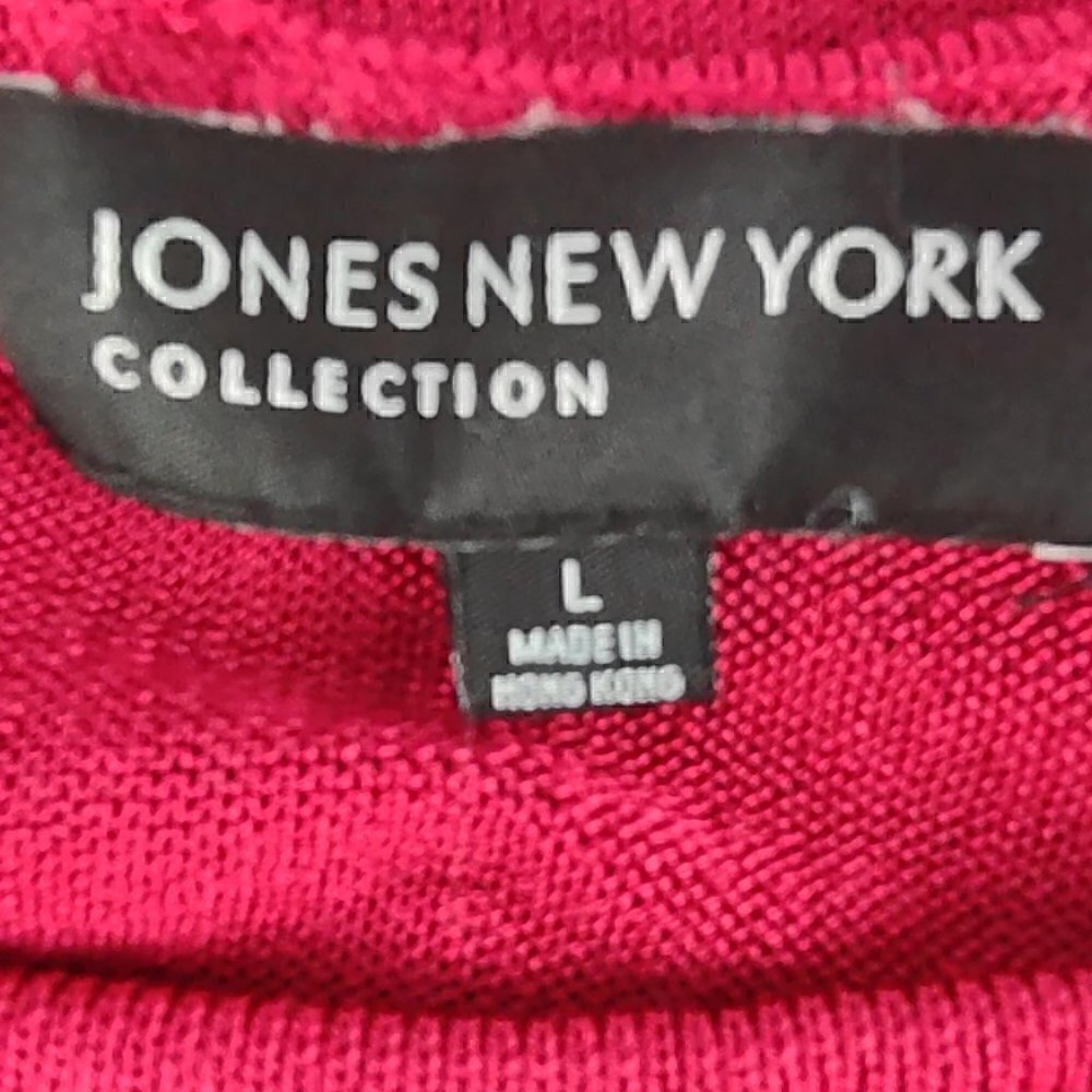 Jones New York Collection Womens Pullover Ruby, Burgundy Short Sleeve Top Size L - Picture 9 of 10